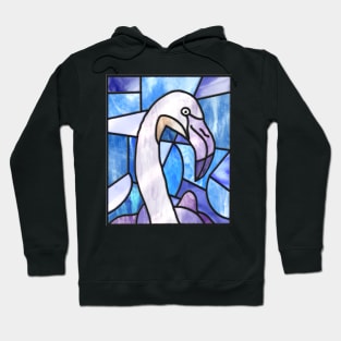 Blue Glass Flamingo Hoodie